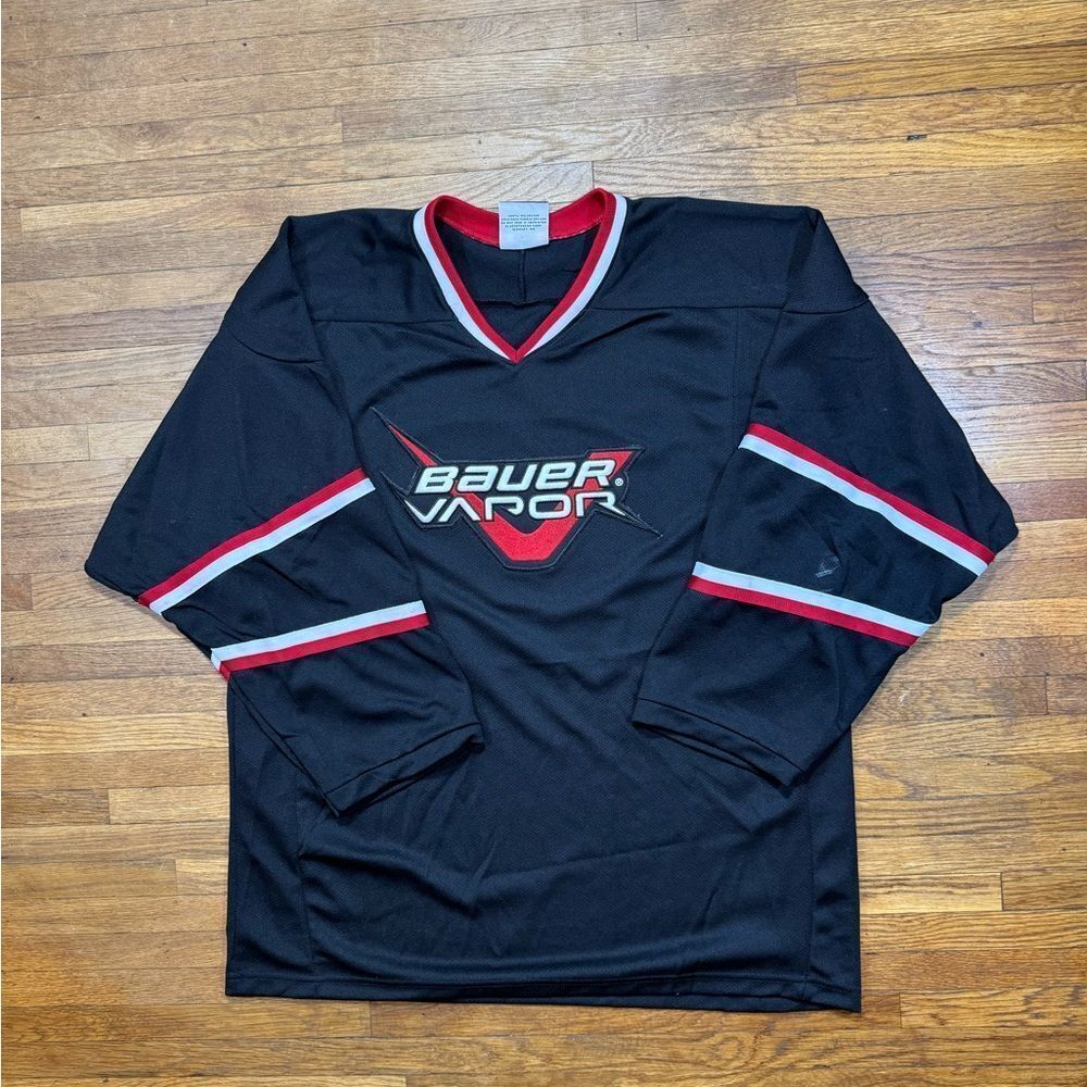 Bauer Vapor Black and Red Hockey Jersey
